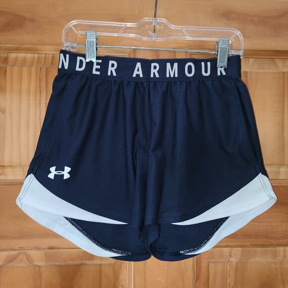 Under Armour Blue/White Loose Heatgear Shorts - Picture 1 of 2